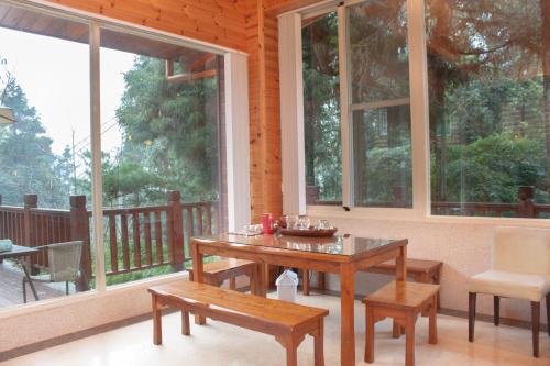 Balkoni atau teres di Xitou Star Homestay