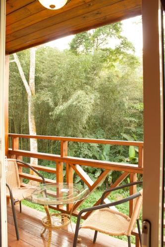 Balkoni atau teres di Xitou Star Homestay
