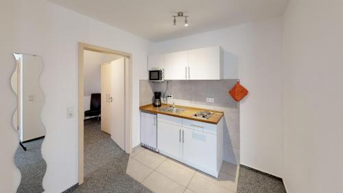 Dapur atau dapur kecil di Apartmenthaus Gärtner