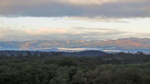 a view of a valley with trees and mountains at African Rest Lodge in Barberton