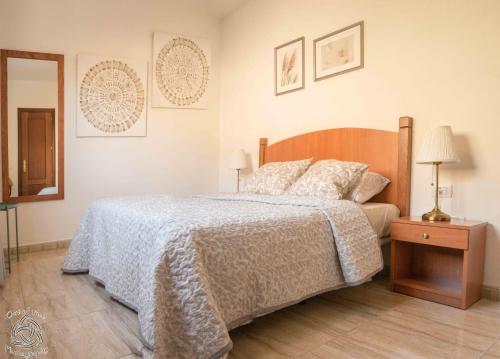 Postel nebo postele na pokoji v ubytování Two bedroom apartment in Palm Mar! Free Parking! PM109
