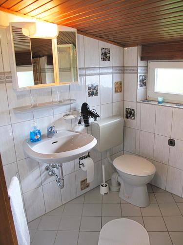 a bathroom with a sink and a toilet at Santa Maria in Nettersheim
