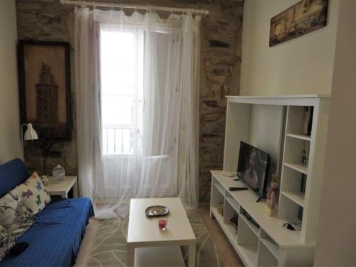 TV a/nebo společenská místnost v ubytování APARTAMENTO NUEVO EN CENTRO HISTORICO A CORUÑA