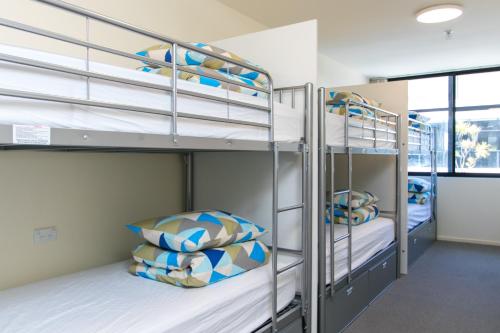 Katil dua tingkat atau katil-katil dua tingkat dalam bilik di Hobson Lodge