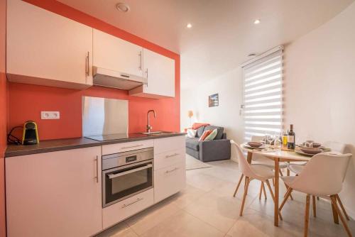 Kuchyň nebo kuchyňský kout v ubytování Studio Brussels - Central
