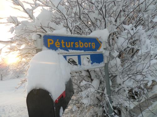 Guesthouse Pétursborg v zimě
