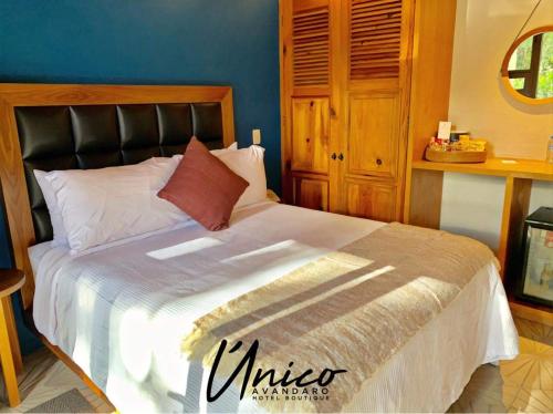 Katil atau katil-katil dalam bilik di Hotel Boutique Unico Avandaro