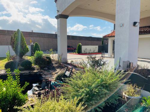 Κήπος έξω από το Island Suites Hobby Airport