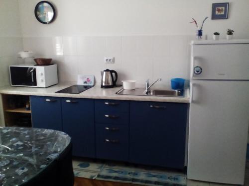 Kuchyň nebo kuchyňský kout v ubytování Apartments Laura