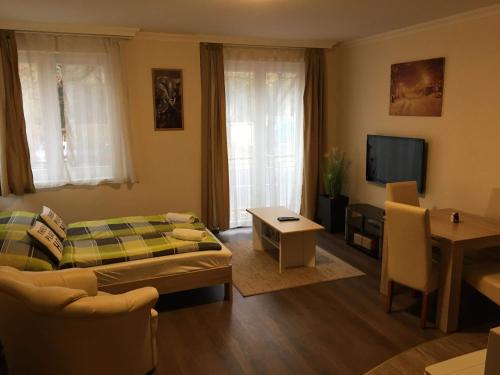 Televízia a/alebo spoločenská miestnosť v ubytovaní My Home Apartman