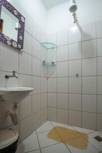 Koupelna v ubytování Pousada Casa de Nomades