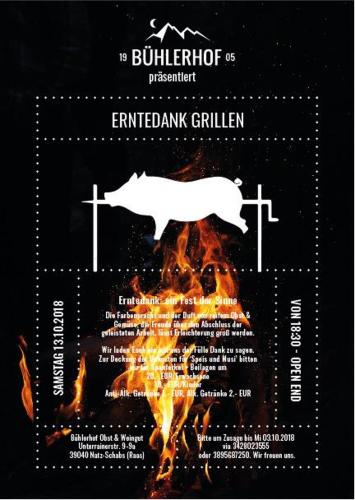a poster for a movie with a picture of a turkey at BUEHLERHOF Agriturismo, Obst-&Weingut, Urlaub mit Hund, Bauernhof, Brixen in Rosa