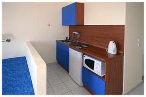 Kuchyň nebo kuchyňský kout v ubytování Stella Hotel