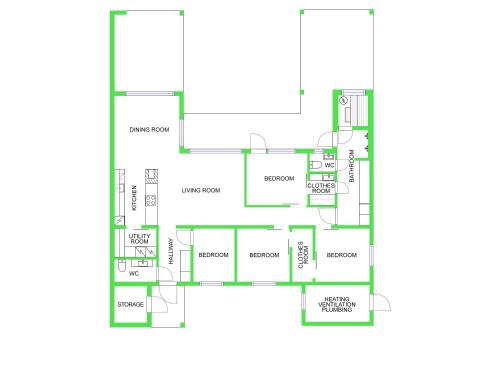 a floor plan of a house at Riverside luxury suites in Rovaniemi
