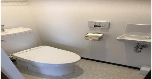 a bathroom with a white toilet and a sink at 220 Kouri Nakijin-son - Hotel / Vacation STAY 8715 in Nakijin