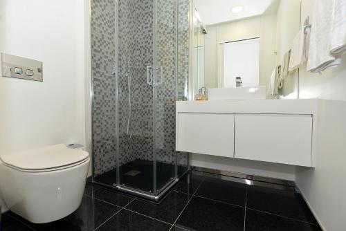 フンシャルにあるSec XXI 12 - 3 Bed Flatのバスルーム(トイレ、洗面台、シャワー付)