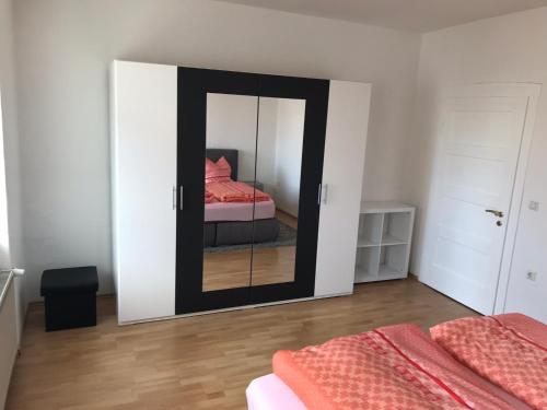 Ένα ή περισσότερα κρεβάτια σε δωμάτιο στο Haus an den Elbwiesen