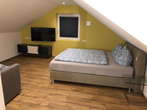 Katil atau katil-katil dalam bilik di Apartment Köln Ensen