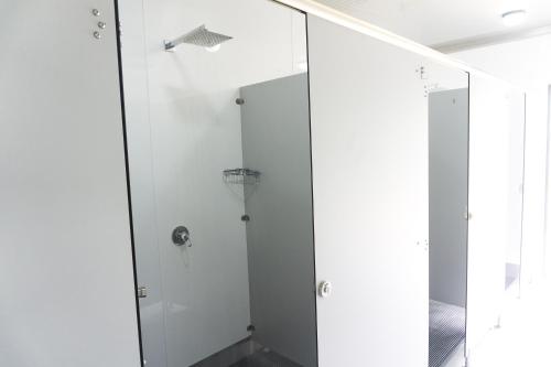 
A bathroom at Adventure Inn Marahau
