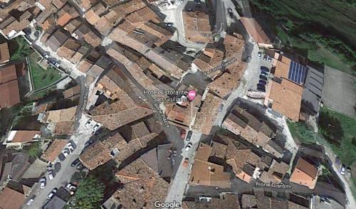an overhead view of a city with houses at Hotel San Giuliano in Accettura