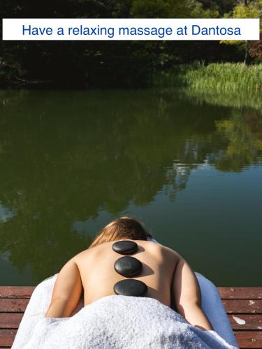 a person with three pebbles on his back at Dantosa Blue Mountains Retreat in Katoomba
