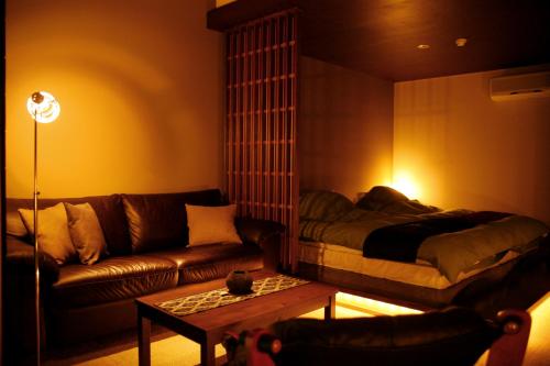 Posezení v ubytování Tetsuka Ryokan