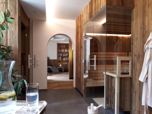 Kuchyň nebo kuchyňský kout v ubytování Appartements Monuth