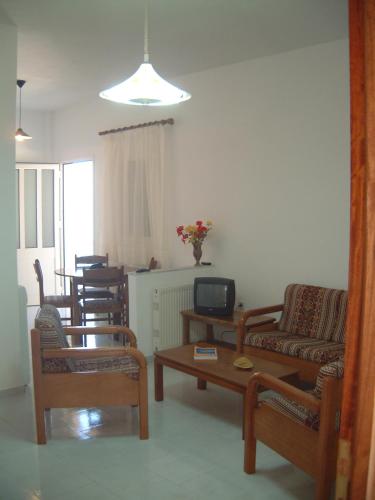 Χώρος καθιστικού στο Steve Apartments