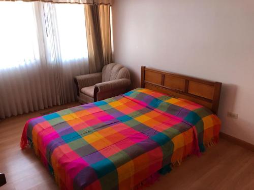 A bed or beds in a room at Casa campestre Isabelita