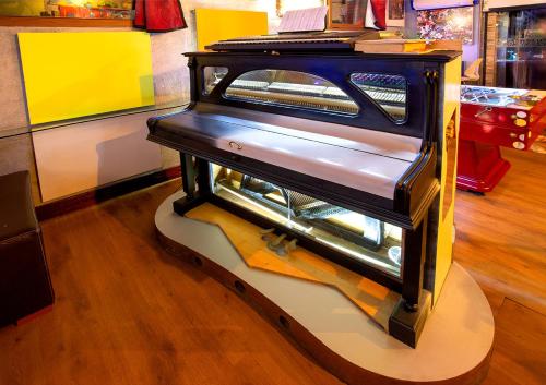 a piano is on display in a store at Anahuaska Art - Suites Temáticas in Panzares