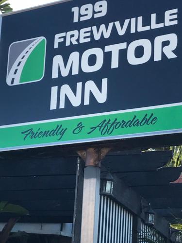 a sign for a morillon motivator inn at Frewville Motor Inn in Adelaide