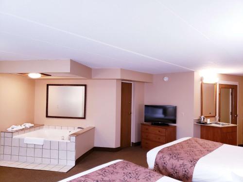 Μια τηλεόραση ή/και κέντρο ψυχαγωγίας στο SureStay Plus Hotel by Best Western Black River Falls