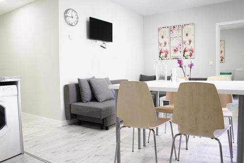 Μια τηλεόραση ή/και κέντρο ψυχαγωγίας στο Apartamentos Logroño Centro