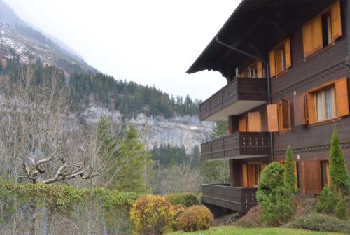 a building with balconies on the side of a mountain at Monteilly A6 in Champéry