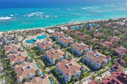 an aerial view of a resort with a beach at Bahia Principe Luxury Ambar - Adults Only All Inclusive in Punta Cana