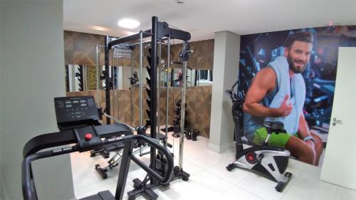 Fitnesscentret og/eller fitnessfaciliteterne på Hotel Avalon Maringá Econômico