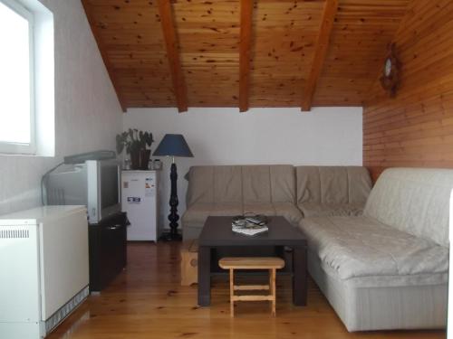 a living room with a couch and a table at Apartman Lucija in Žabljak
