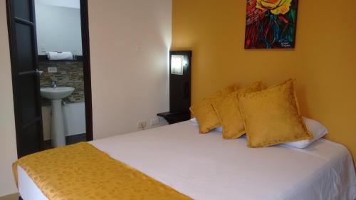 Hotel Anzeaにあるベッド