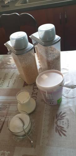 a table with three containers of food on a table at The Haven: Make our Home your Home in Estcourt