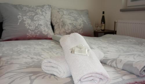 Ένα ή περισσότερα κρεβάτια σε δωμάτιο στο Apartment Bed & Breakfast Brno