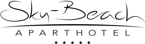 a vector illustration of a sign for a hotel at Sky Beach Aparthotel in Marina