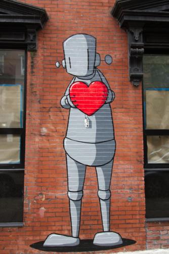 a painting of a person holding a heart at The Ridge in New York