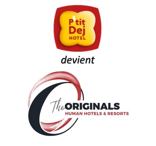 a logo for the originals human hotel and resorts at The Originals Access, Hôtel Saint-Flour in Saint-Flour