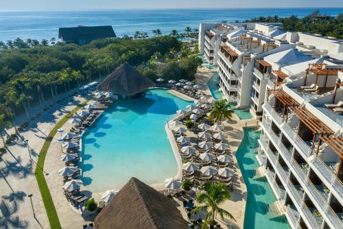 an aerial view of a resort with a swimming pool at Ocean Riviera Paradise All Inclusive in Playa del Carmen