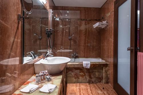 Koupelna v ubytování Hotel Vyzantino