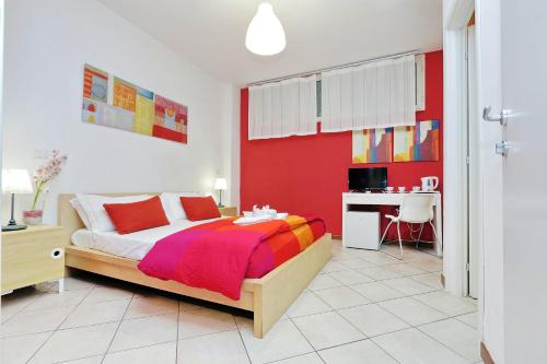 Postel nebo postele na pokoji v ubytování Affittacamere Alessia&Calliope