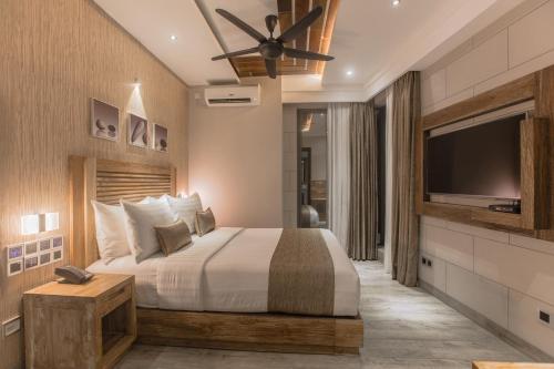 Cama o camas de una habitación en Samann Grand