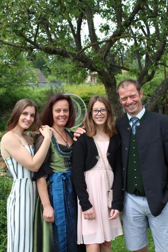 a group of three people posing for a picture at Apartment Krobath in Murau