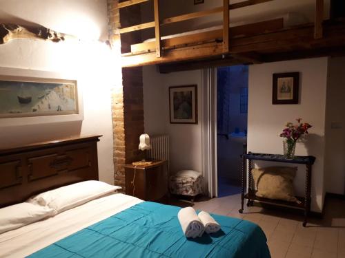 Postel nebo postele na pokoji v ubytování Biogarden