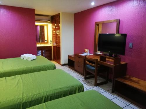 Katil atau katil-katil dalam bilik di Los Andes Coatzacoalcos
